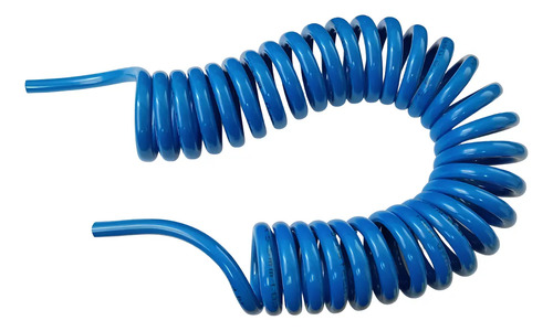 mangueira pneumática espiral PU azul 8mm para ar comprimido