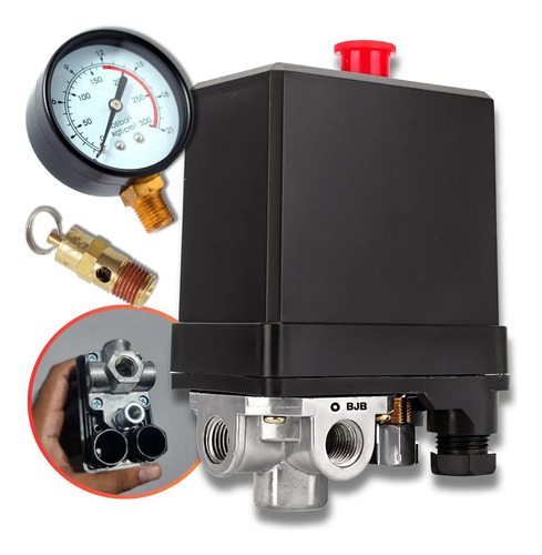 pressostato compressor 80 120 psi 4 vias motomil pressure