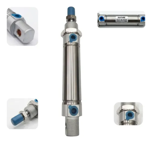 Cilindro Pneumático Dupla Ação Mini ISO 6432 Ø25x50 Curso
