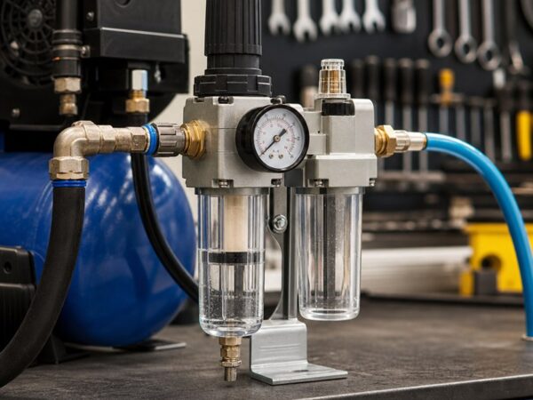 Lubrifil instalado em linha de ar comprimido para compressor de ar