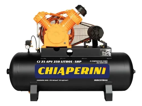Compressor Industrial 25 Pés 250 Litros 5HP 220/380V