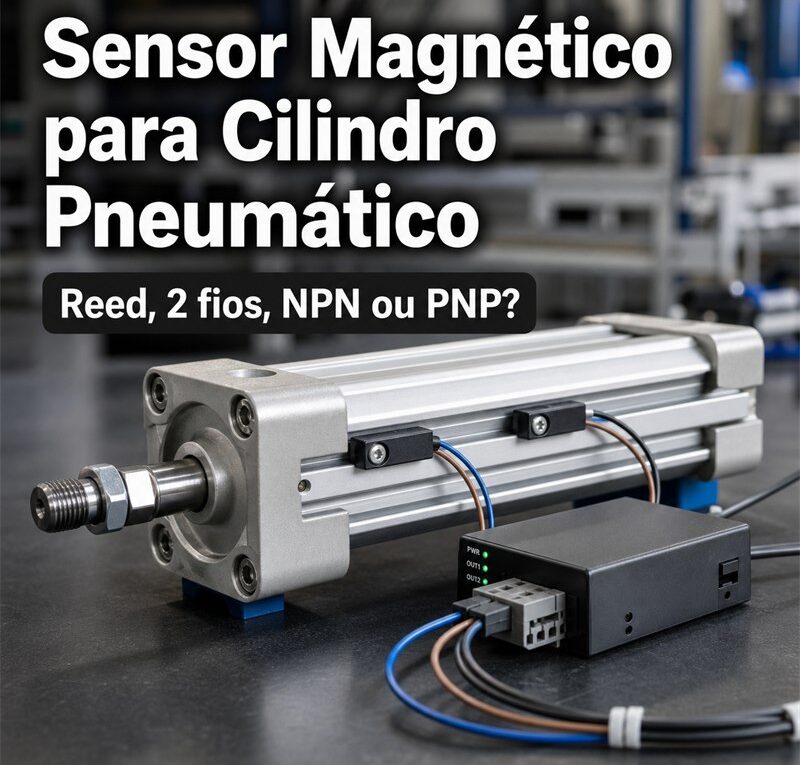 sensor magnético para cilindro pneumático em 2026 reed npn pnp