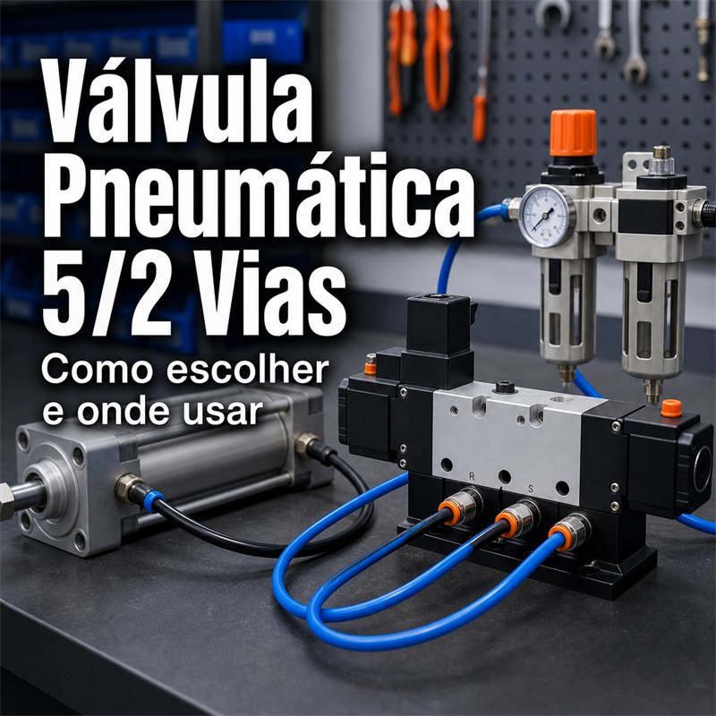 válvula pneumática 5/2 vias como escolher e onde usar