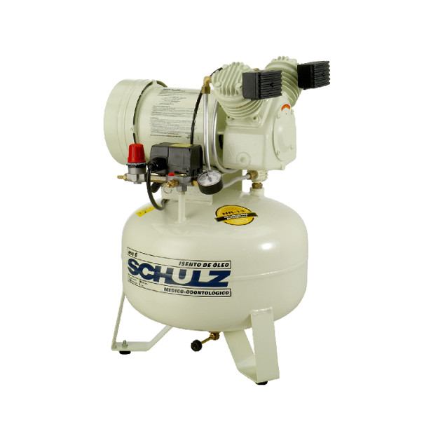 Compressor odontológico Schulz MSV 6/30 isento de óleo 30 litros
