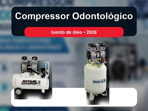 compressor odontologico isento de oleo realista 2026 para consultorio