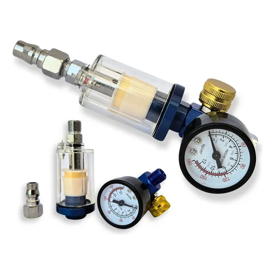 Filtro regulador de ar 1/4 com manômetro para compressor