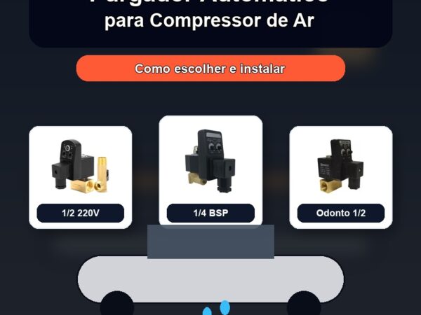 purgador automático para compressor de ar 2026 com produtos reais 1/2 1/4 e dreno eletrônico