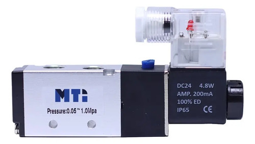 válvula solenoide 5/2 vias 1/4 pneumática